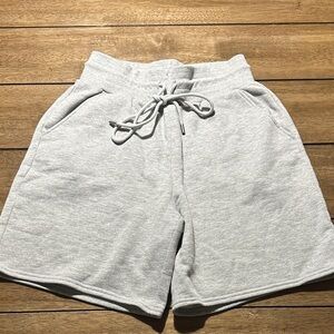 ALO Yoga Light Gray Cozy lounge shorts